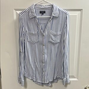 Tinsel Blue and White Striped Shirt